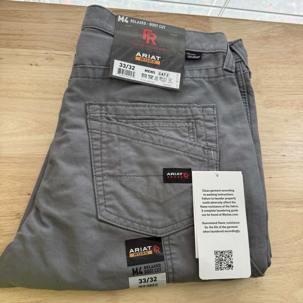 NEW - Ariat FR Work Pants Mens 33/32 Cat 2 M4 Relaxed Boot Cut 10017226 $120